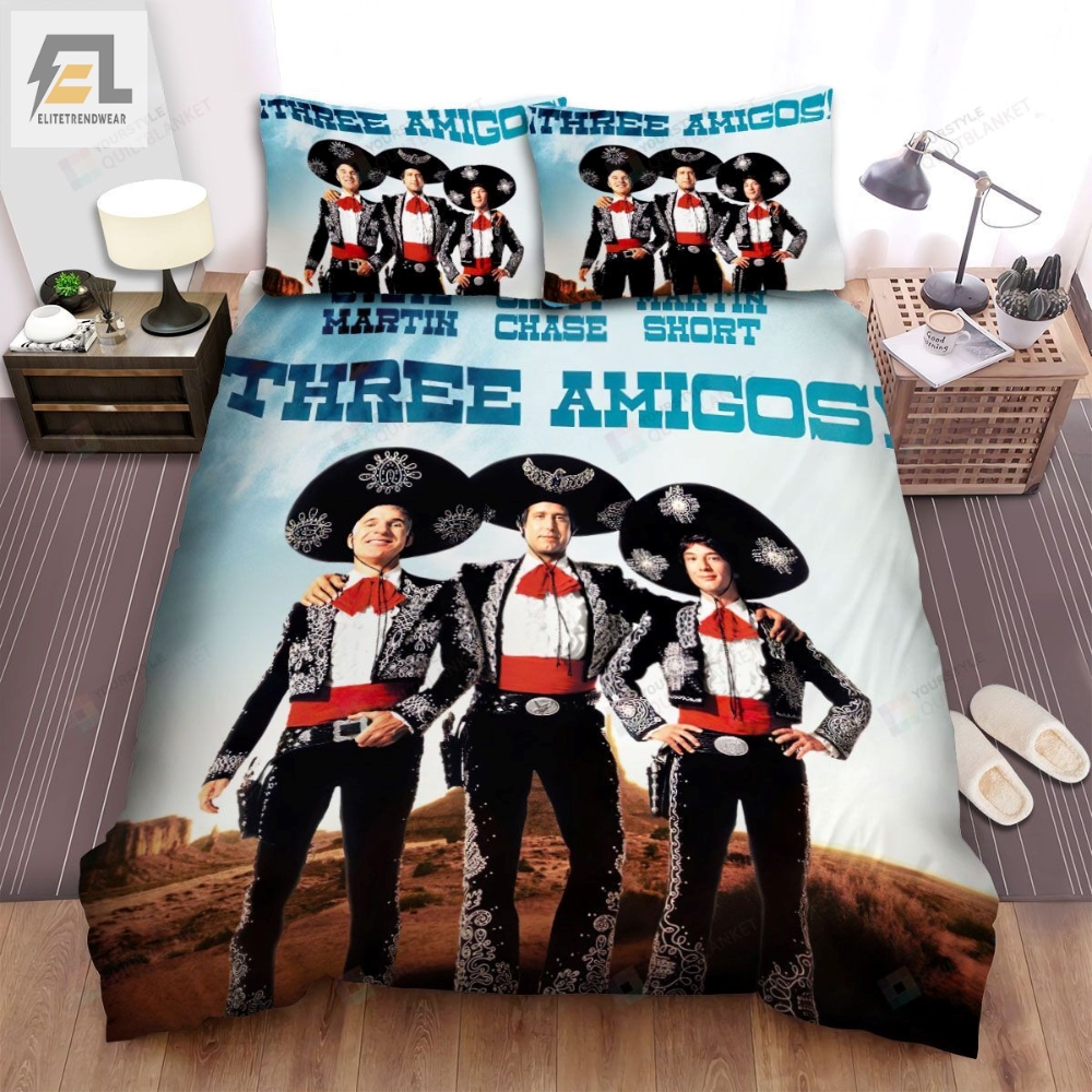 Three Amigos 1986 Posting Of Three Main Actors In Poster Movie Bed Sheets Spread Comforter Duvet Cover Bedding Sets 