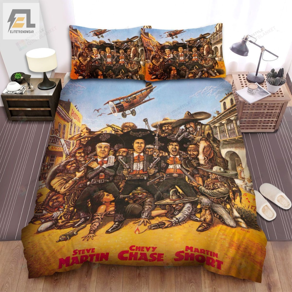 Three Amigos 1986 Es Mas Que Una Locura Son Tres I Movie Poster Bed Sheets Spread Comforter Duvet Cover Bedding Sets 