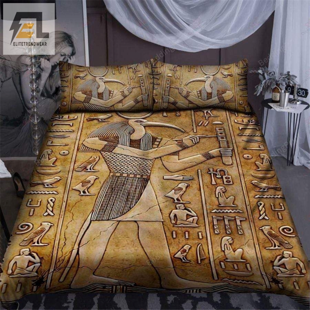 Thoth God Egyptian Duvet Cover Bedding Set 