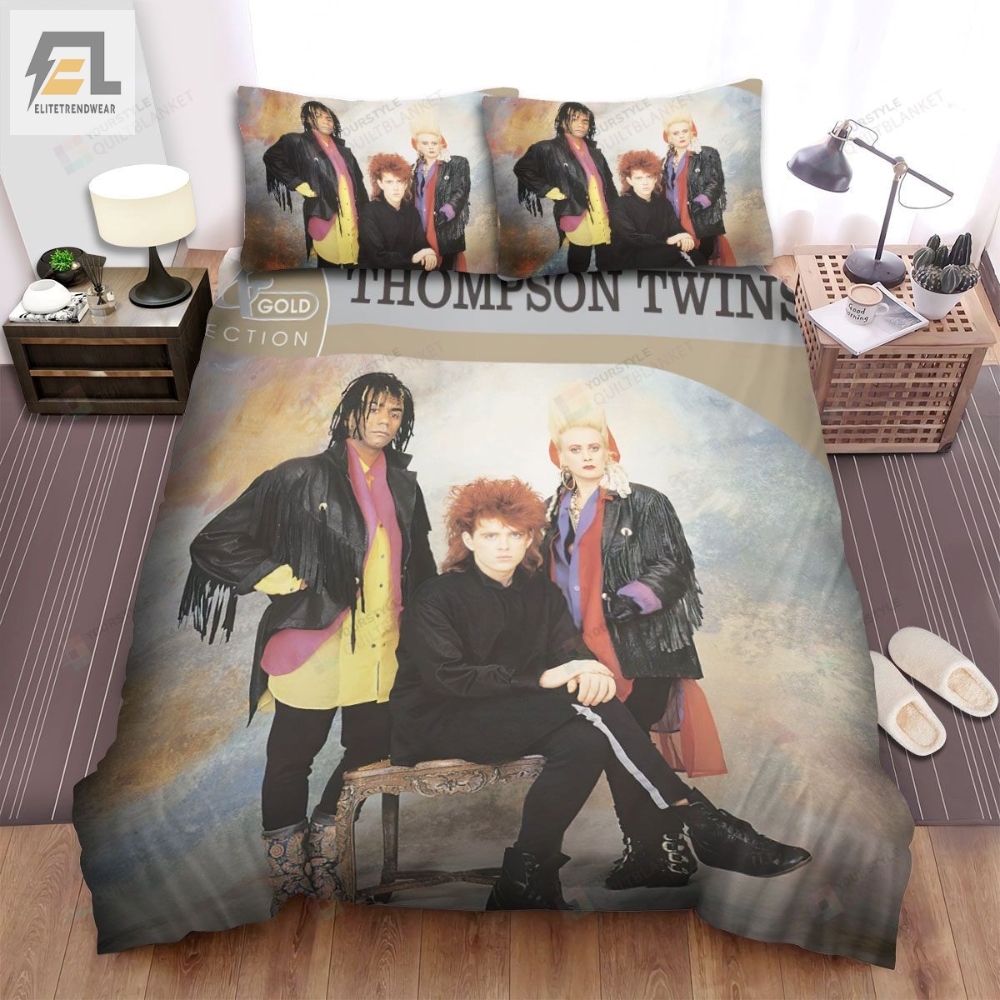Thompson Twins Platinum  Gold Collection Posting Of The Band Bed Sheets Spread Comforter Duvet Cover Bedding Sets 