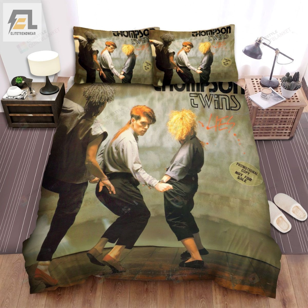 Thompson Twins Picture Of The Band With Album Music Bed Sheets Spread Comforter Duvet Cover Bedding Sets 