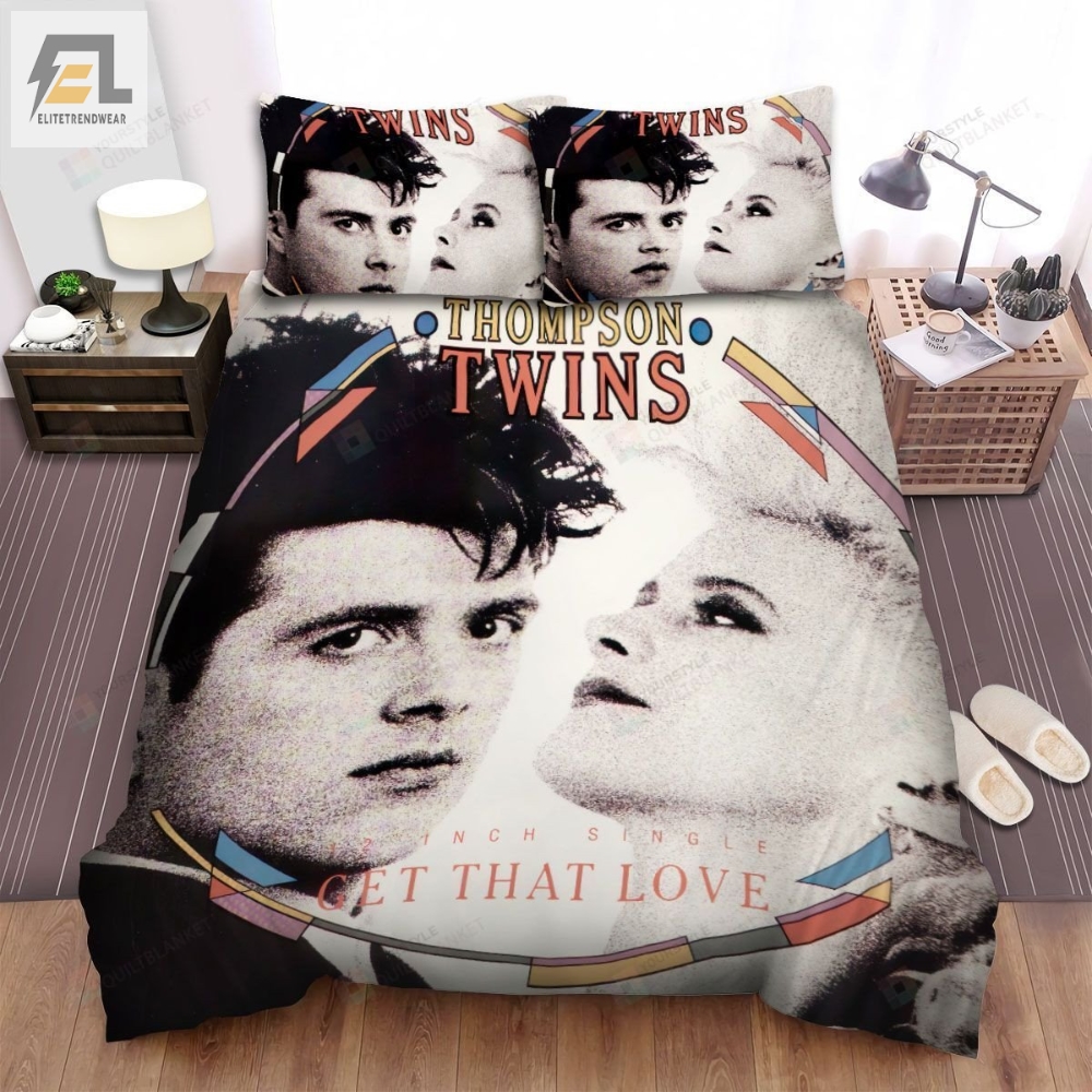 Thompson Twins Get That Love Album Music A Man And A Women Bed Sheets Spread Comforter Duvet Cover Bedding Sets 