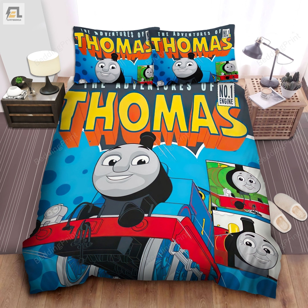 Thomas Train The Runway Engine Bed Sheets Duvet Cover Bedding Sets 