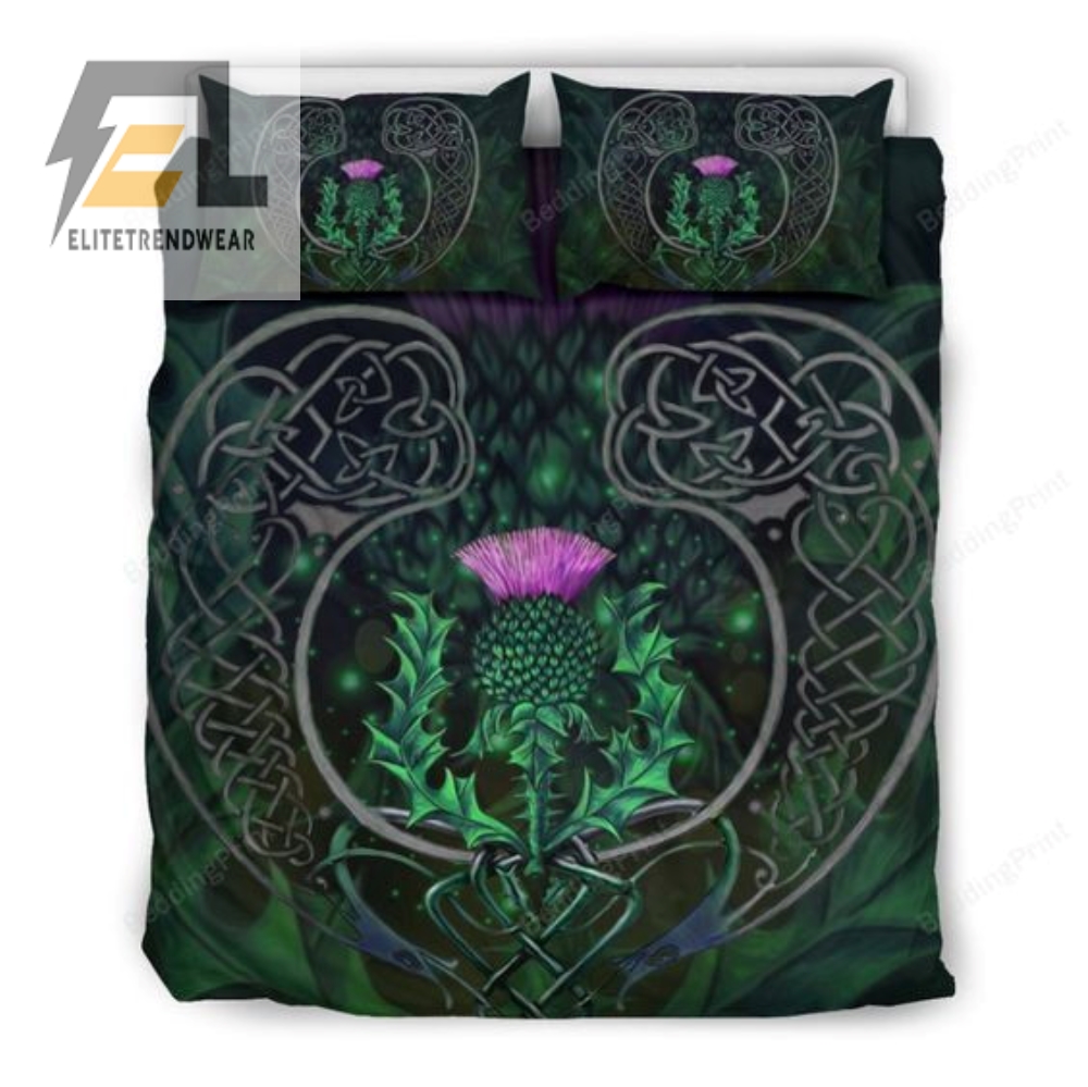 Thistle Celtic Bed Sheets Duvet Cover Bedding Sets 
