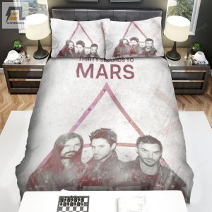 Thirty Seconds To Mars Members With Logo Bed Sheets Duvet Cover Bedding Sets elitetrendwear 1 1