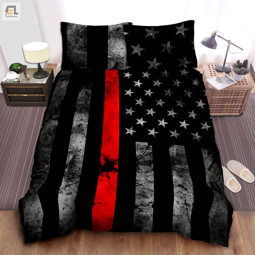 Thin Red Line Firefighter Bedding Sets Duvet Cover  Pillow Cases 