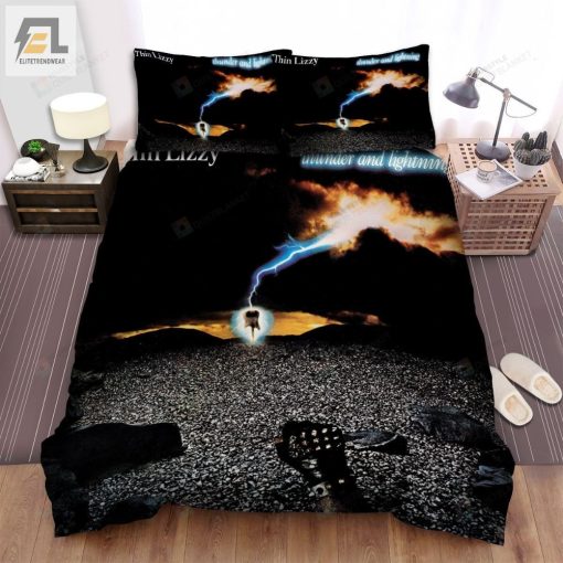 Thin Lizzy Band Thunder And Lightning Bed Sheets Spread Comforter Duvet Cover Bedding Sets elitetrendwear 1 1