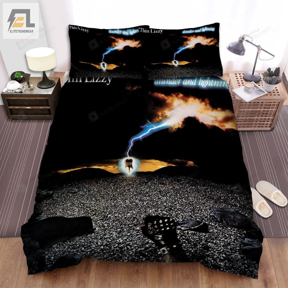 Thin Lizzy Band Thunder And Lightning Bed Sheets Spread Comforter Duvet Cover Bedding Sets 