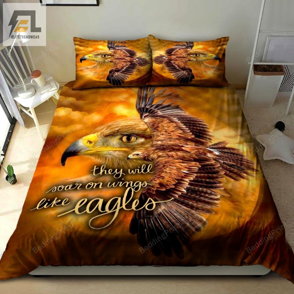 They Will Soar On Wings Like Eagles Bed Sheets Duvet Cover Bedding Sets 