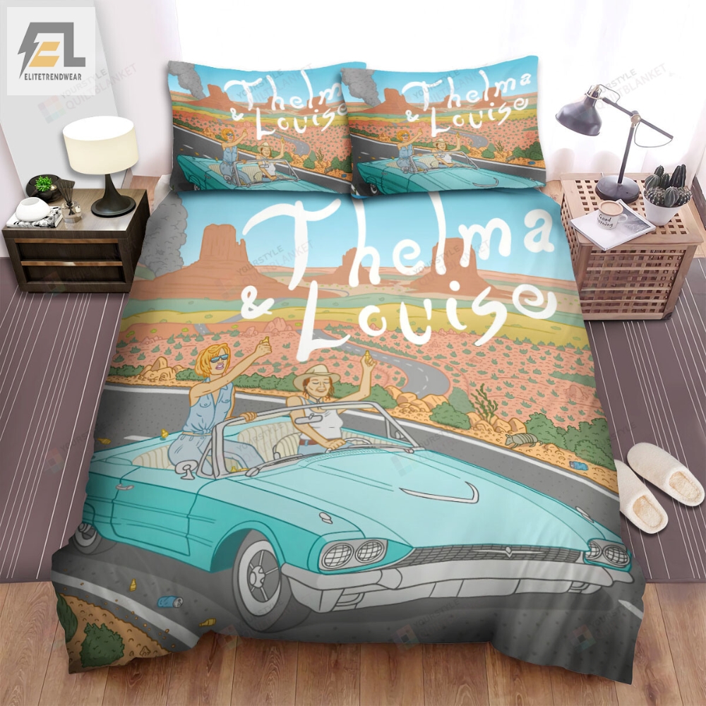 Thelma  Louise 1991 Movie Ride On Street Fanart Bed Sheets Duvet Cover Bedding Sets 