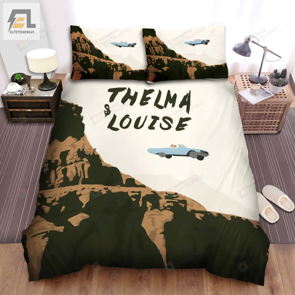 Thelma  Louise 1991 Movie Car Flying Art Bed Sheets Duvet Cover Bedding Sets 