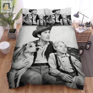 The Yearling The Men With A Boy And Dog On Old Color Picture Movie Scene Bed Sheets Spread Comforter Duvet Cover Bedding Sets elitetrendwear 1 1