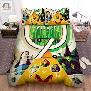 The Wizard Of Oz Movie Green Castl In The Circle Photo Bed Sheets Spread Comforter Duvet Cover Bedding Sets elitetrendwear 1 1