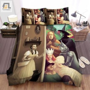 The Wizard Of Oz Movie Eavesdropping Image Bed Sheets Duvet Cover Bedding Sets elitetrendwear 1 1