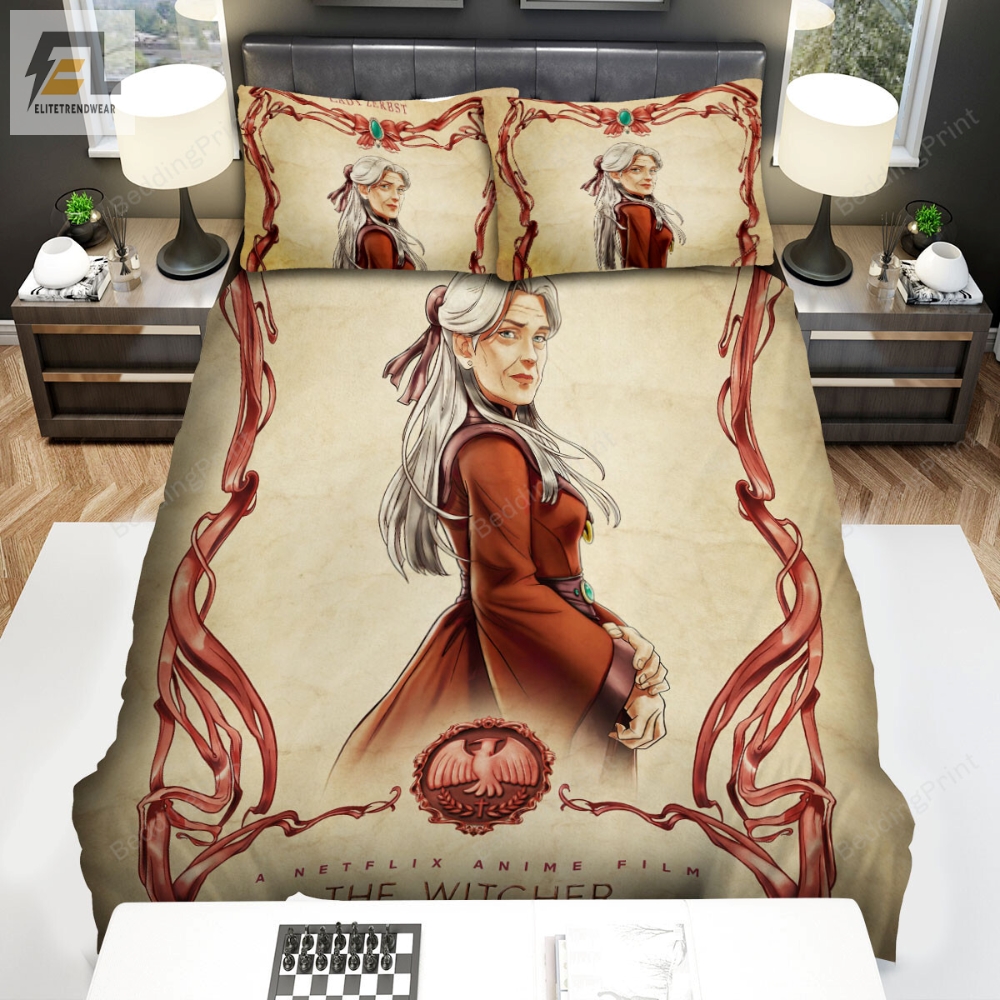The Witcher Nightmare Of The Wolf 2021 Lady Zerbst Movie Poster Bed Sheets Duvet Cover Bedding Sets 