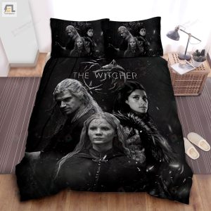 The Witcher Series Black White Poster Bed Sheets Spread Comforter Duvet Cover Bedding Sets elitetrendwear 1 1