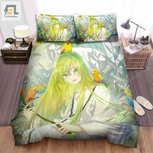 The Wildlife A The Parrot And The Anime Girl Bed Sheets Spread Duvet Cover Bedding Sets elitetrendwear 1 1