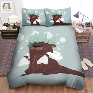 The Wildlife A The Beaver After Taking Shower Bed Sheets Spread Duvet Cover Bedding Sets elitetrendwear 1 1