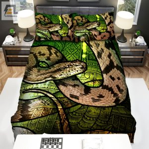 The Wildlife A The Striped Snake Pattern Bed Sheets Spread Duvet Cover Bedding Sets elitetrendwear 1 1