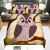 The Wildlife A The Owl Cartoon Character On A Tree Bed Sheets Spread Duvet Cover Bedding Sets elitetrendwear 1