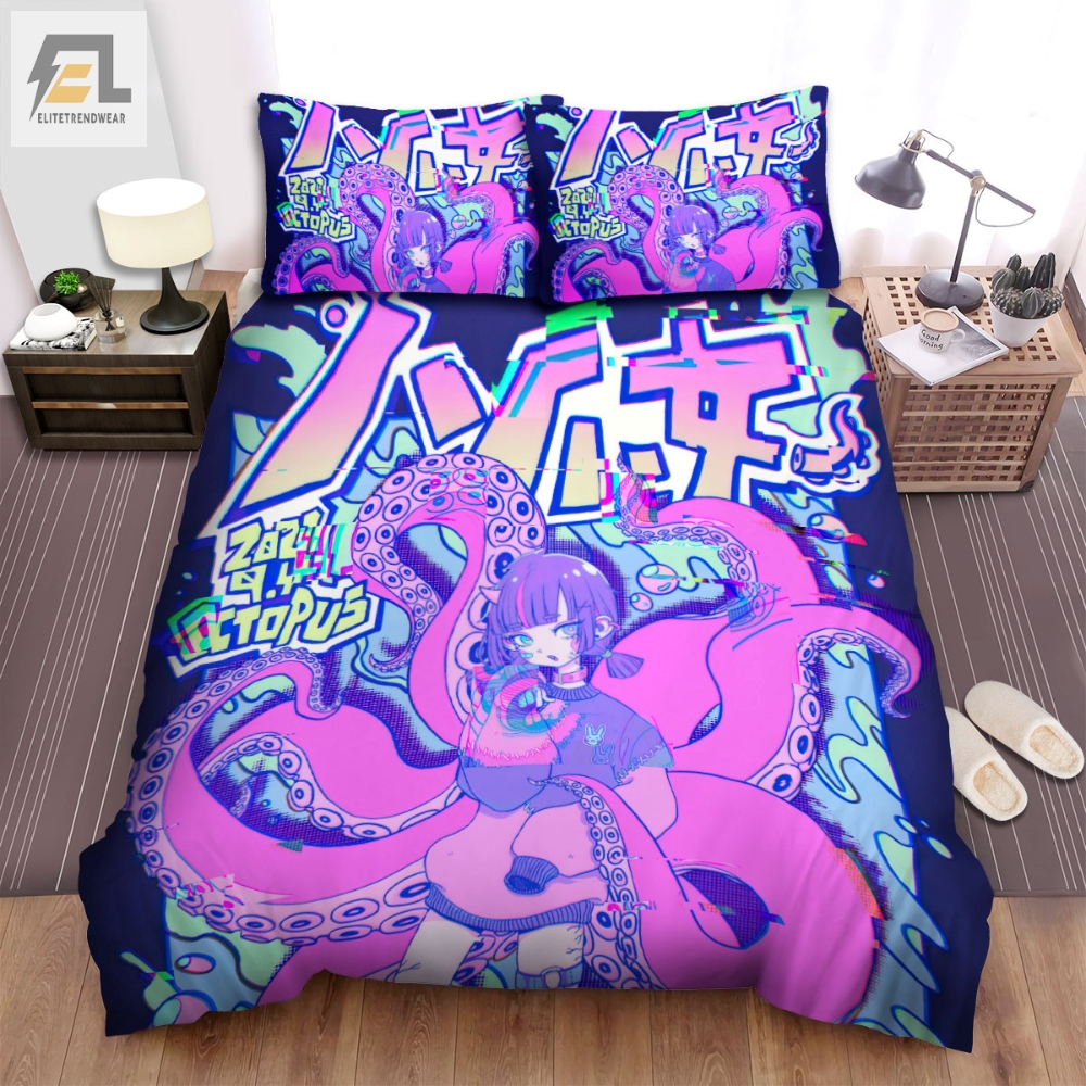 The Wildlife Â The Octopus In The Anime Art Bed Sheets Spread Duvet Cover Bedding Sets 