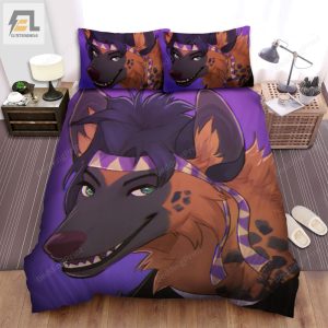 The Wildlife A The Hyena Wearing Headband Bed Sheets Spread Duvet Cover Bedding Sets elitetrendwear 1 1