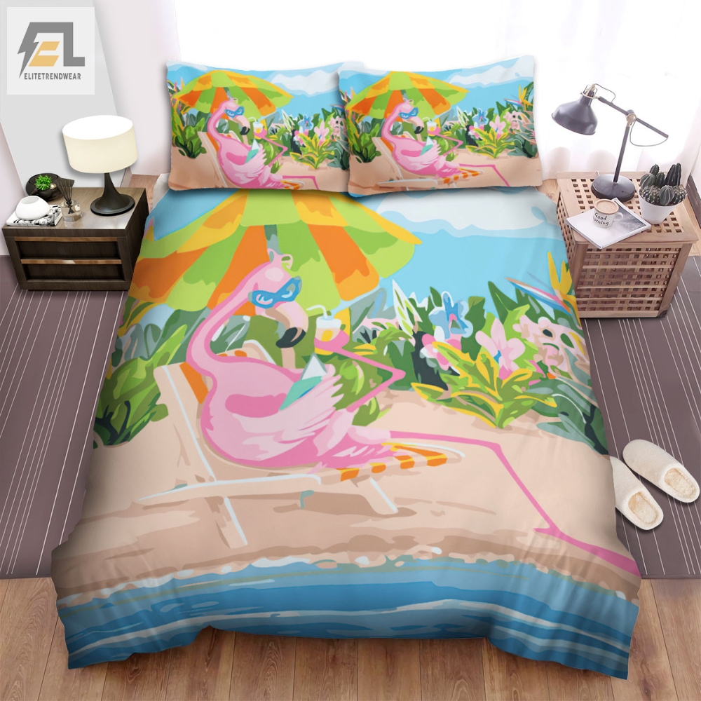 The Wildlife Â The Cartoon Relaxing On The Beach Bed Sheets Spread Duvet Cover Bedding Sets 