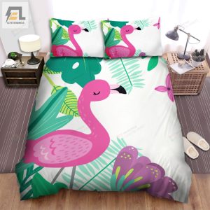 The Wildlife A The Cartoon Flamingo Art Bed Sheets Spread Duvet Cover Bedding Sets elitetrendwear 1 1