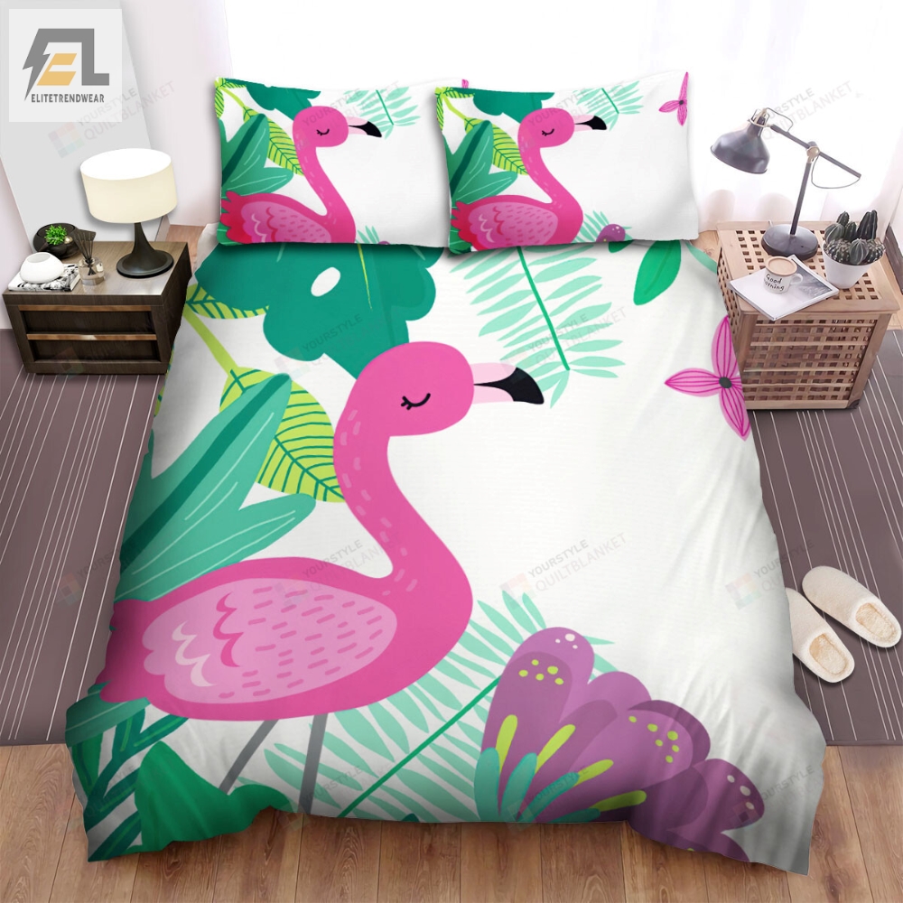 The Wildlife Â The Cartoon Flamingo Art Bed Sheets Spread Duvet Cover Bedding Sets 