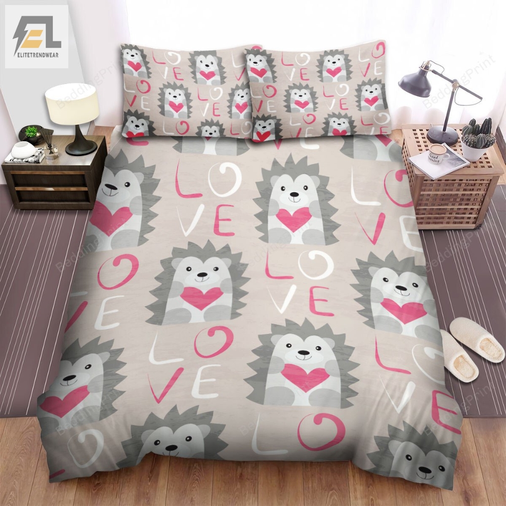 The Wild Creature Â The Hedgehog Showing His Love Bed Sheets Spread Duvet Cover Bedding Sets 