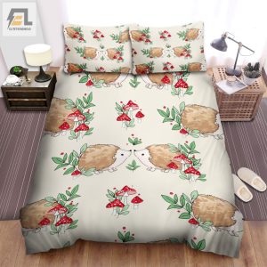 The Wild Creature A The Hedgehog Kissing Cartoon Art Bed Sheets Spread Duvet Cover Bedding Sets elitetrendwear 1 1