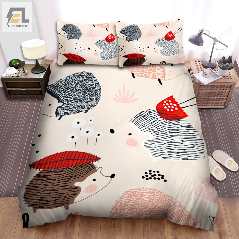 The Wild Creature Â The Hedgehog Cartoon Art Bed Sheets Spread Duvet Cover Bedding Sets 