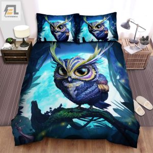 The Wild Bird A The Owl Cartoon Character Bed Sheets Spread Duvet Cover Bedding Sets elitetrendwear 1 1