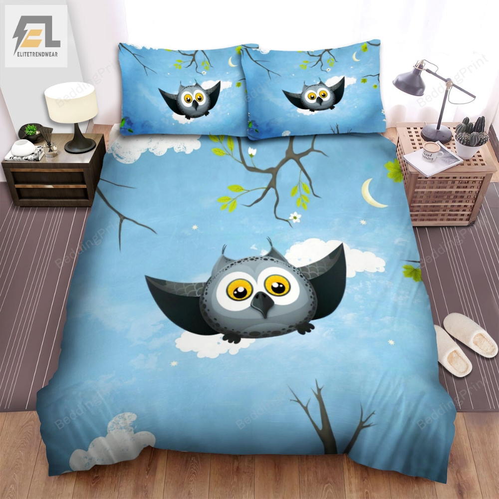 The Wild Animal Â The Owl Character Flying Art Bed Sheets Spread Duvet Cover Bedding Sets 