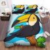 The Wild Animal A The Toucan On A Tree Cartoon Bed Sheets Spread Duvet Cover Bedding Sets elitetrendwear 1