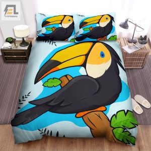 The Wild Animal A The Toucan On A Tree Cartoon Bed Sheets Spread Duvet Cover Bedding Sets elitetrendwear 1 1