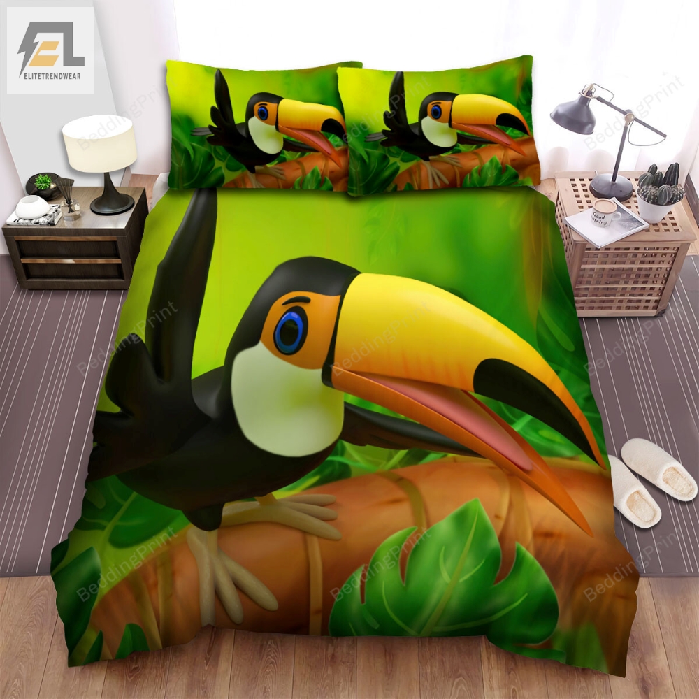 The Wild Animal Â The Toucan Dancing Cartoon Bed Sheets Spread Duvet Cover Bedding Sets 