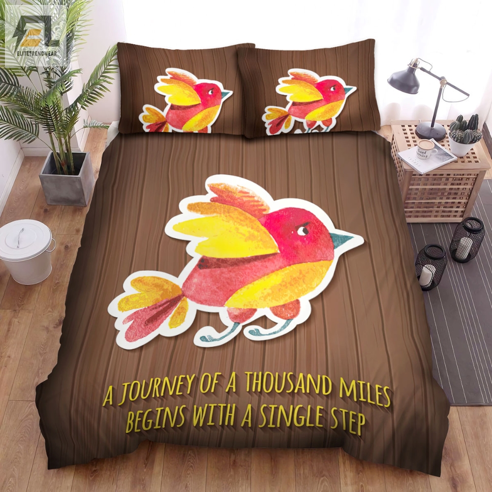 The Wild Animal Â The Sparrow Started With A Single Step Bed Sheets Spread Duvet Cover Bedding Sets 