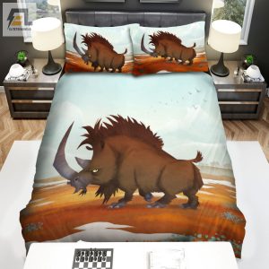 The Wild Animal A The Rhinoceros Cartoon Bed Sheets Spread Duvet Cover Bedding Sets elitetrendwear 1 1