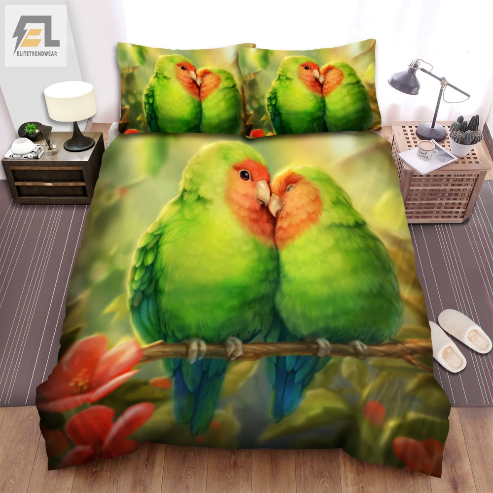 The Wild Animal Â The Parrot Showing The Love Bed Sheets Spread Duvet Cover Bedding Sets 