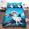The Wild Animal A The Orca Carrying An Anime Girl Bed Sheets Spread Duvet Cover Bedding Sets elitetrendwear 1