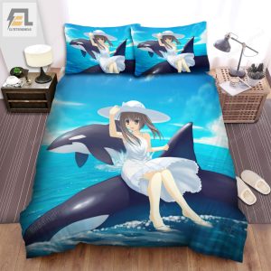 The Wild Animal A The Orca Carrying An Anime Girl Bed Sheets Spread Duvet Cover Bedding Sets elitetrendwear 1 1