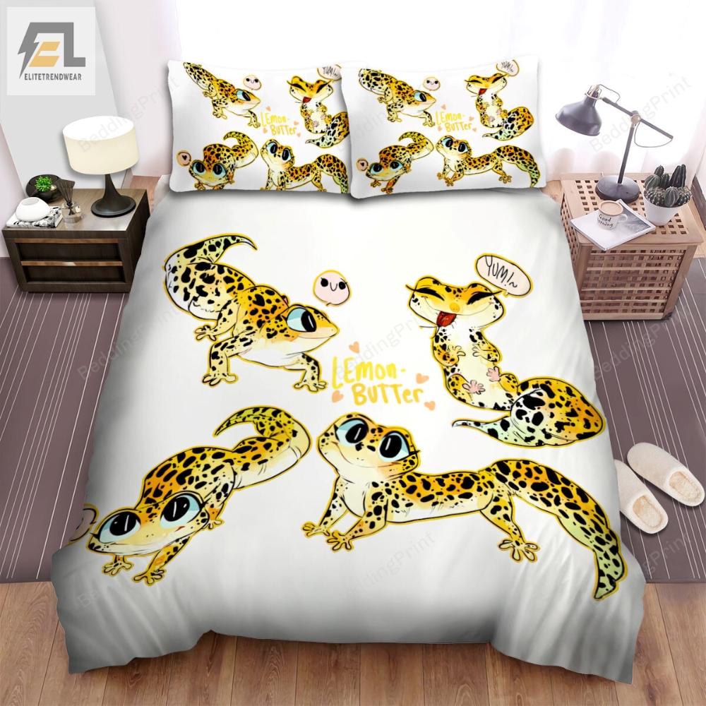 The Wild Animal Â The Leopard Gecko Cartoon Bed Sheets Spread Duvet Cover Bedding Sets 