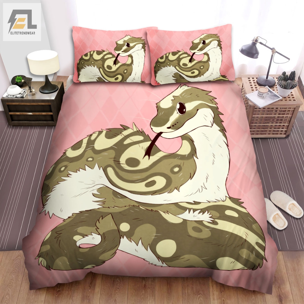 The Wild Animal Â The Fur Snake Cartoon Bed Sheets Spread Duvet Cover Bedding Sets 