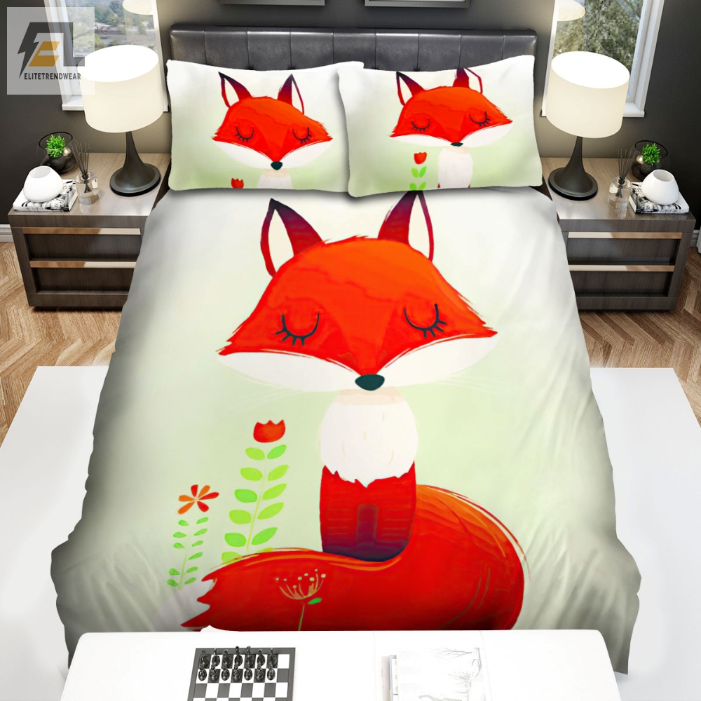 The Wild Animal Â The Fox In Cartoon Style Bed Sheets Spread Duvet Cover Bedding Sets 