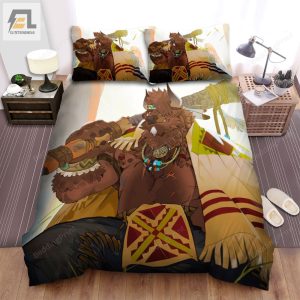 The Wild Animal A The Bison Man Cartoon Character Bed Sheets Spread Duvet Cover Bedding Sets elitetrendwear 1 1