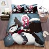 The Wild Animal A The Anime Girl Riding A Puffin Bed Sheets Spread Duvet Cover Bedding Sets elitetrendwear 1