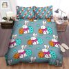 The Wild Animal A Cute Cartoon Rabbit And Easter Eggs Bed Sheets Spread Duvet Cover Bedding Sets elitetrendwear 1