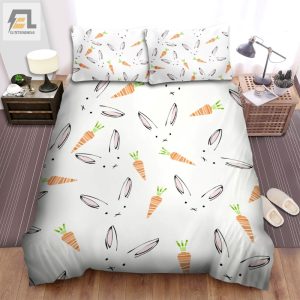 The Wild Animal A Cute Cartoon Rabbitas Faces Pattern Bed Sheets Spread Duvet Cover Bedding Sets elitetrendwear 1 1