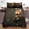 The Wild Anima A The Red Panda Wearing A Scarf Bed Sheets Spread Duvet Cover Bedding Sets elitetrendwear 1